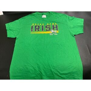 Captivating Notre Dame‎ Fighting Irish Green Graphic T-Shirt Men's Size XL